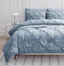 Twin XL Comforter Set, 5 Piece Twin XL Bedding, Pintuck Twin XL Bed in a Bag,