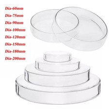 Dia 60/75/90-200mm High Borosilicate Glass Petri Dishes with Lids Petri Plates