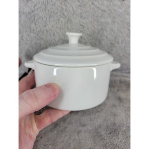 Creative Co Op White Small Round Covered Pot Dish With Lid
