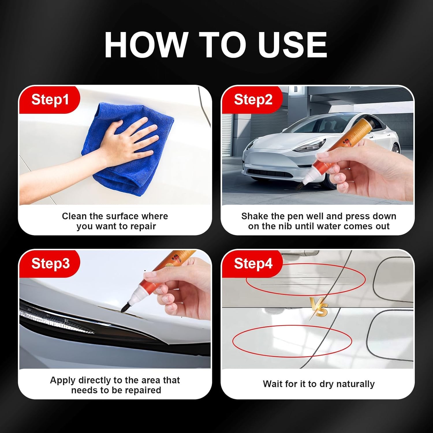 2PCS 2026 Magic Car Scratch Removal Pen, Weatherproof for All Cars, Trucks, SUV