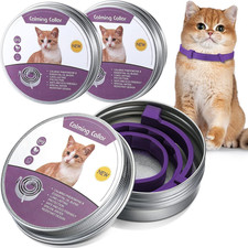 3 Pcs Cat Adjustable Calming Collar, Reduce Anxiety Cat Collars for Pets, Calm C