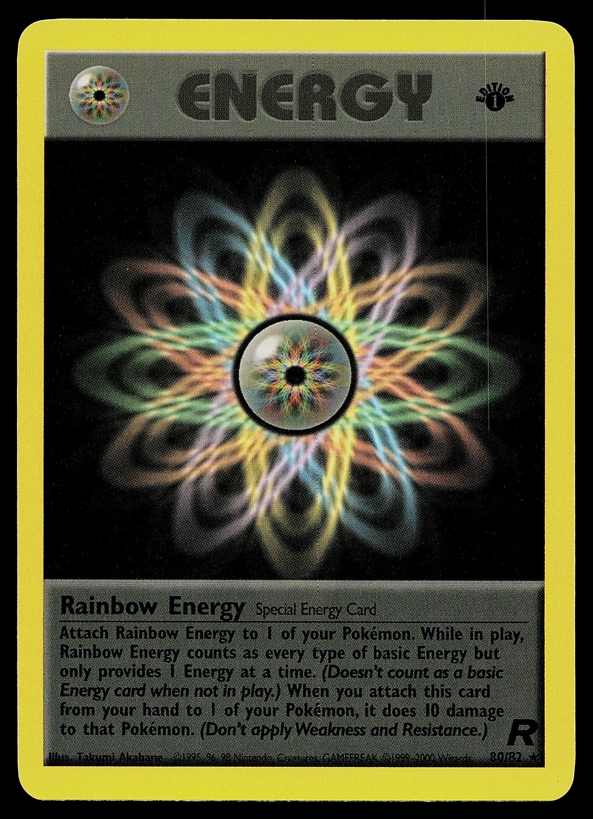 Pokemon Card - Rainbow Energy Team Rocket 80/82 Rare 1st Edition
