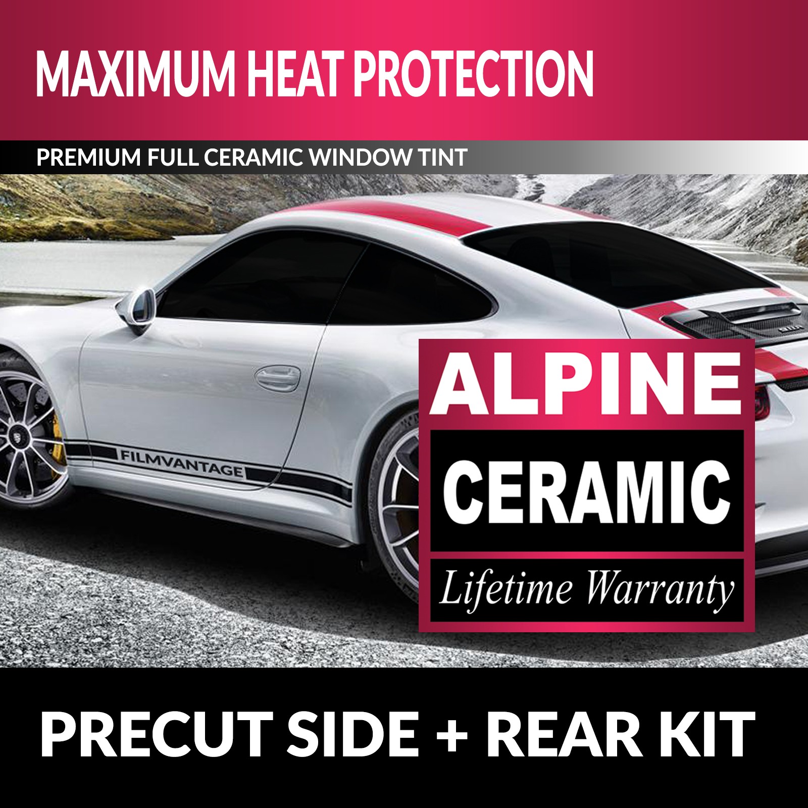 ALPINE CERAMIC PRECUT WINDOW TINT KIT FOR MASERATI GHIBLI 14-23 SIDE + REAR