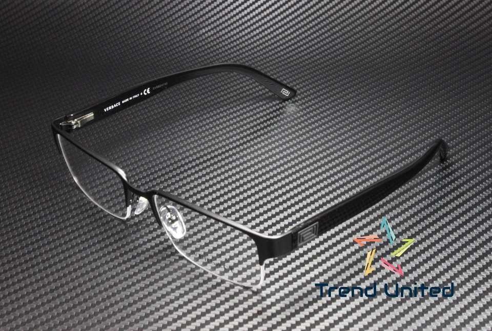 VERSACE VE1184 1261 Matte Black Demo Lens 53 mm Men's Eyeglasses - Image 2 of 4