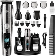 Brightup Stainless Steel Waterproof Beard Trimmer Men Electric Shaver 16 In 1