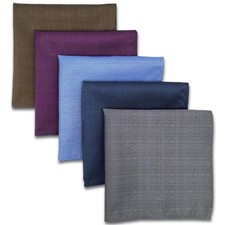 Assorted Mens Silk Pocket Square Set Handkerchiefs Formal Fashion 5 Pieces