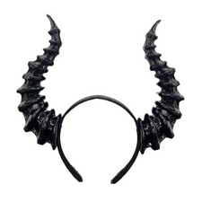 Women Headband with 3D Devil Horns 3d Lightweight Devil Horns Headband Lw Black