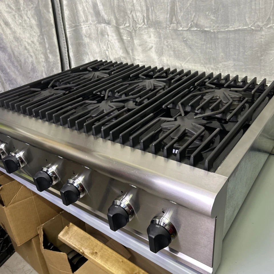 Thermador 36" Serie Pro Cocina de Gas Comercial Superior 6 Quemadores - Modelo:PCS366US LEER Foto 2 de 4