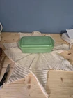 Vintage 1940's Fire King Jadeite Philbe Refrigerator Dish with Lid, No Chips