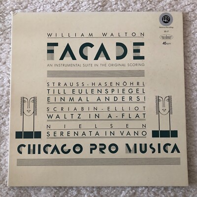 AUDIOPHILE Reference Recordings RR-17  WALTON ''FACADE SUITE''  CHICAGO PRO MUSICA