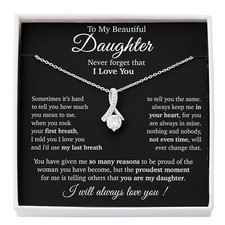 To My Daughter Necklace, Daughter Father Necklace, Daughter Gift From Dad, Mom