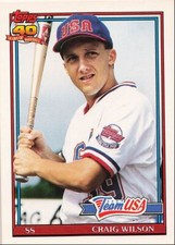 1991 Topps Traded Craig Wilson Rookie USA #128T