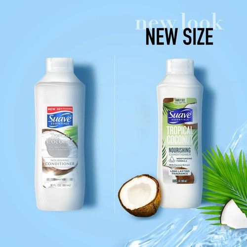 ( pack of 6 )Suave Essentials Nourishing Conditioner Tropical Coconut 22.5 fl oz - Picture 3 of 6