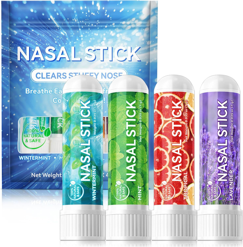 Nasal Stick 4 Pack Nose Inhaler Boost Energy Set Sinus Congestion Relief Daily - Picture 2 of 12