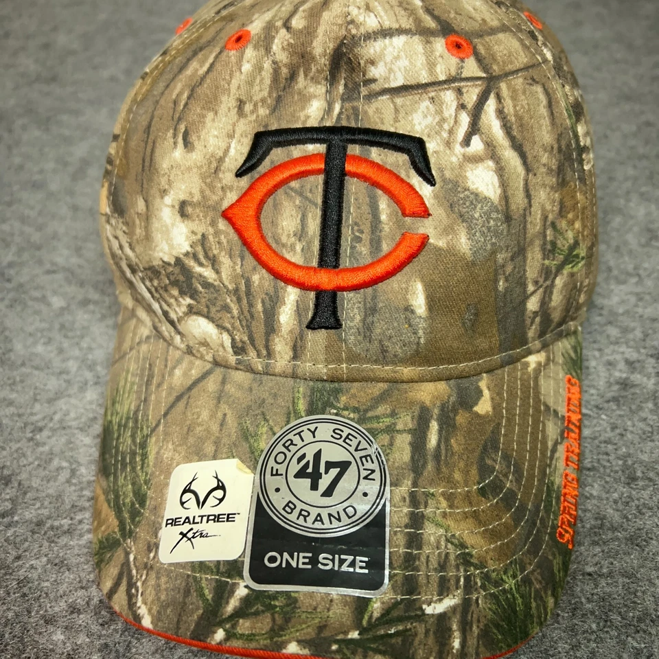 Minnesota Twins Hombres Sombrero Ajustable Camuflaje RealTree Primavera Entrenamiento Gorra Béisbol Foto 2 de 4