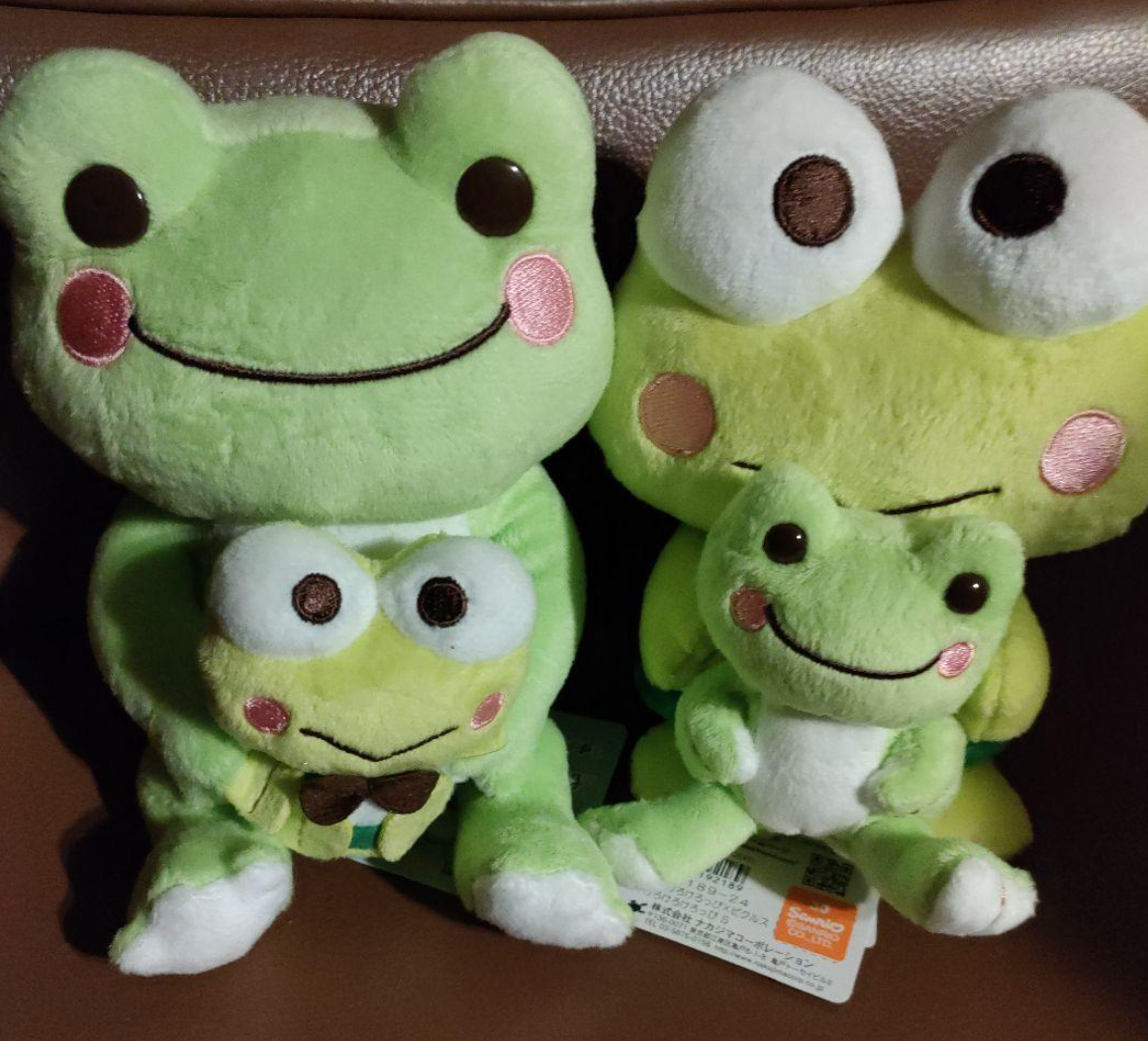 Sanrio Kerokerokeroppi x Pickles the Frog Plush doll Set H16cm