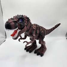 T-Rex Walking Dinosaur Toy Roar Sound and Flashing Eyes Battery Powered Preowned