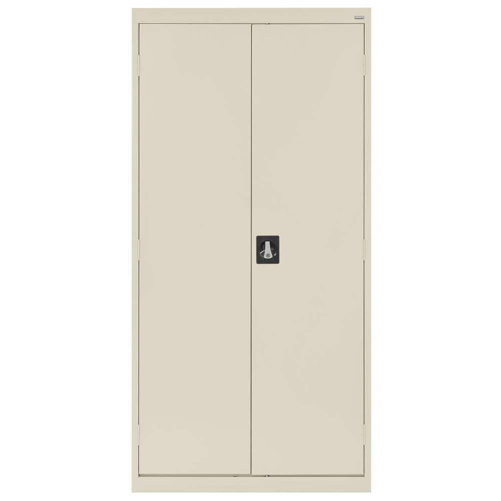 Sandusky Freestanding Garage Cabinet 36"W x 72"H x 18"D Lockable Steel in Putty