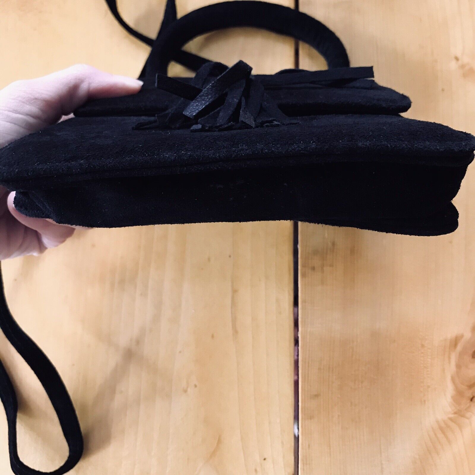 Laura Ashley Vintage Leather Tassel Small Crossbo… - image 9
