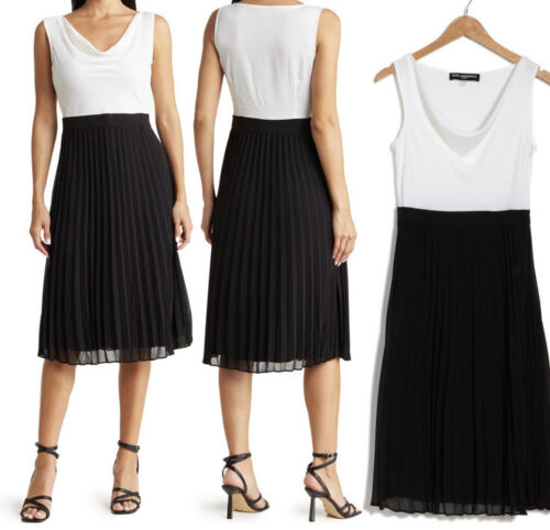 karl lagerfeld women dress size 6 Very Elegant Black &White Summer Party Dress