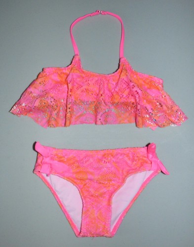 JANTZEN Girls' 7-14 Tie Dye Crochet Flounce 2-Piece Bikini Swimsuit NWT $50 - Picture 4 of 4