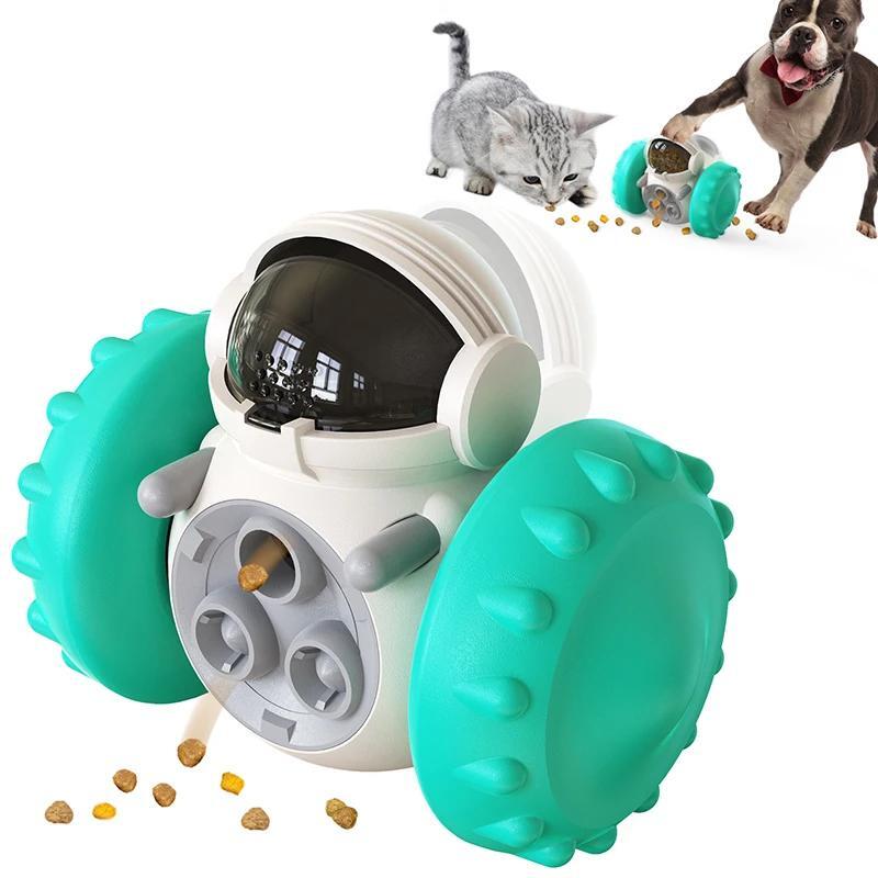 Dog Toys Automatic Pet Food Dispenser Interactive Tumbler Slow Feeder for Cats