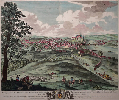 Meissen - Schenk 1700 - Prospect Of The Ancient And Famous Capital - Rare