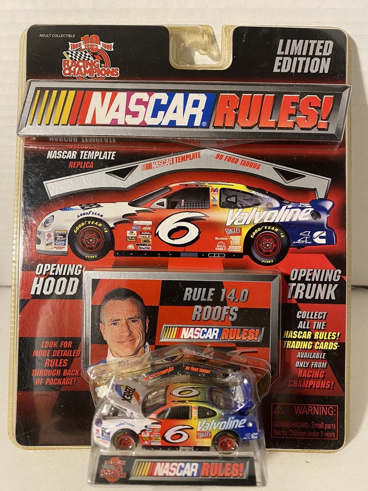 Nascar Rules #6 Mark Martin Limited Edition Racing Champions 99 Ford Taurus car