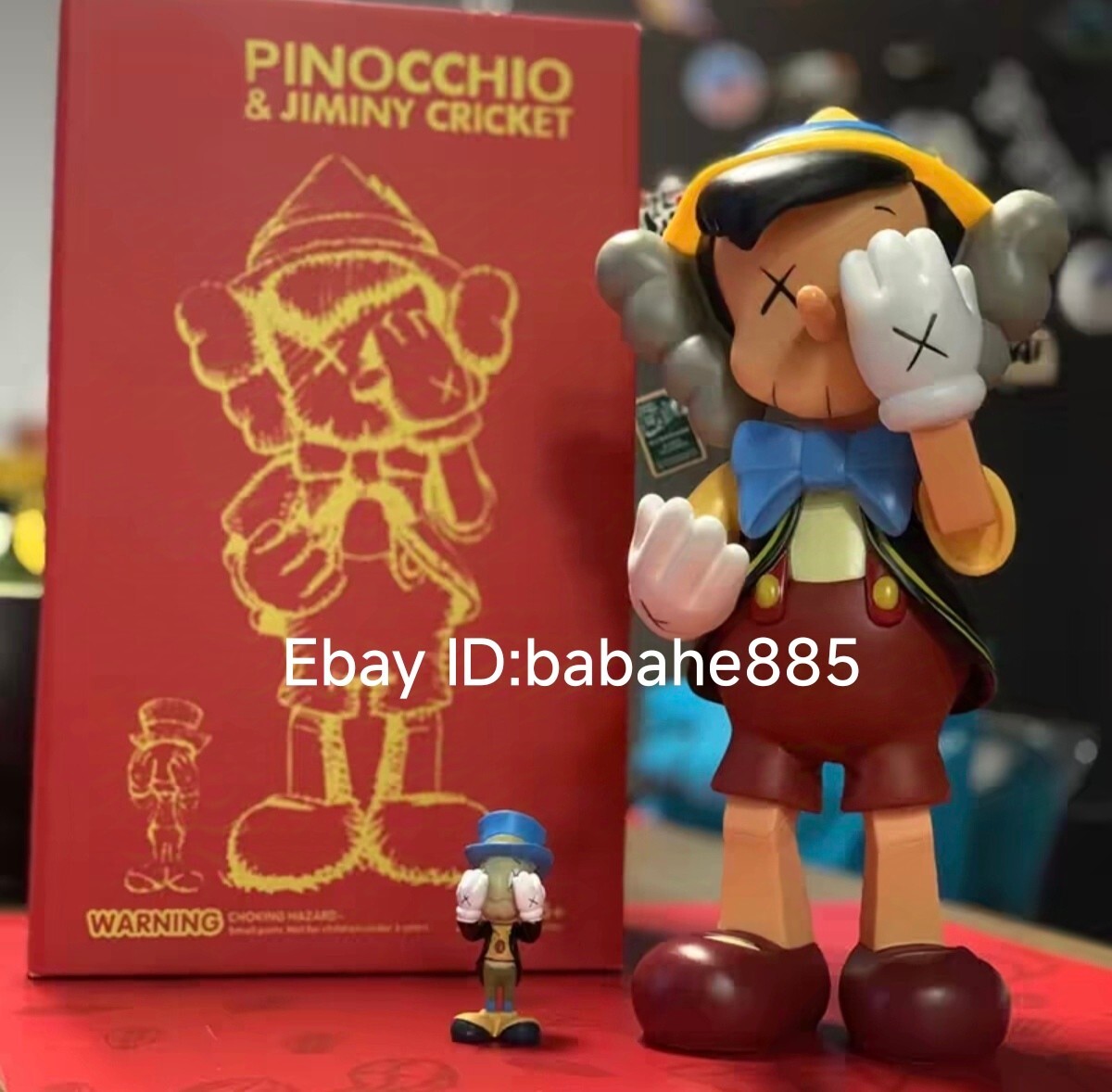 カウズ KAWS Pinocchio & Jiminy Cricket s-l400.jpg