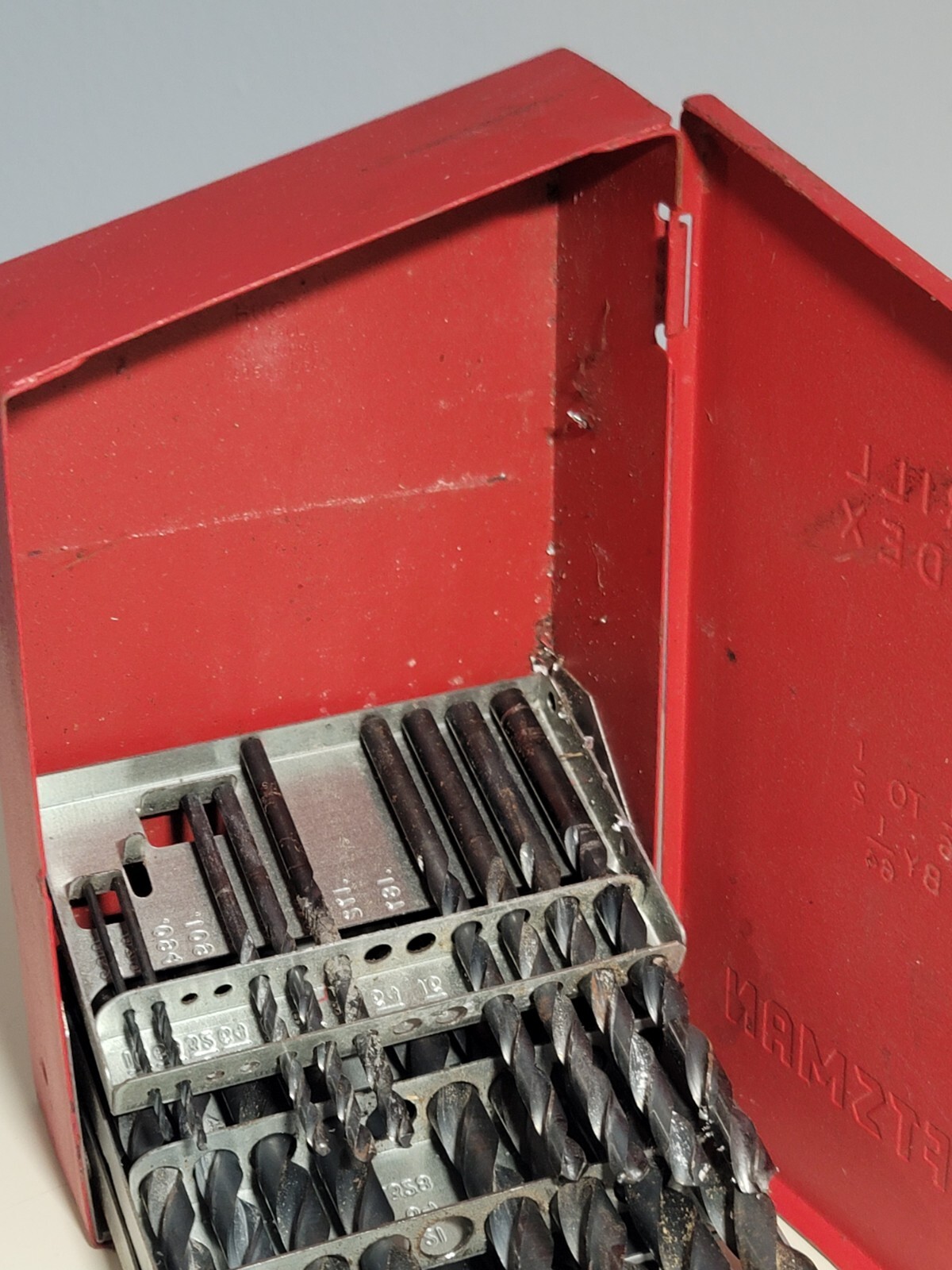 Craftsman Drill Bit Index Case With 23 Drill Bits 1/16 To 1/2" USA