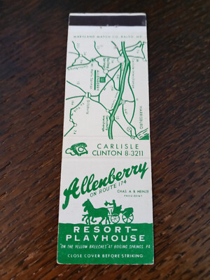 Vintage Matchbook: Allenberry Resort Playhouse, Boiling Springs
