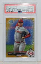 ROOKIE DAVIS ~ 2017 Bowman Chrome GOLD SHIMMER REFRACTOR /50 PSA GEM MT 10 POP-1