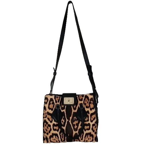 Roberto Cavalli Sofia Black Leather Leopard Print Mini Backpack Purse NWT Roberto Cavalli | Bags | Cavalli Class Ischia Pink Small  main image 2