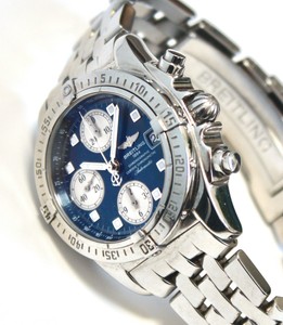 BREITLING Men's Watch, Chrono Cockpit model, A13357, Automatic Chronograph,  BLUE | eBay