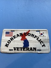 1990s Korean Conflict Veteran Military Booster License Plate