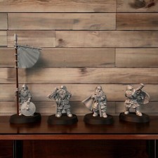 Dwarf Commanders X4 28mm Fantasy Wargames  Diorama Miniatures