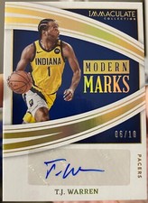 2021 Panini Immaculate TJ Warren Modern Marks Autograph Gold /10