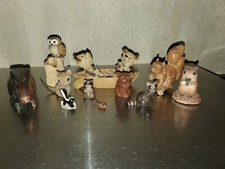 ELEVEN Piece Woodland Forest Creature Animal Vintage Figurines.