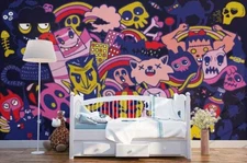 3D Monster Graffiti Wallpaper Wall Mural Removable Self-adhesive Sticker 60