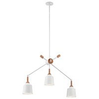 Pendellampe Deckenleuchte HäNgeleuchte Stahl Holz B 92,3 Cm Esszimmerleuchte