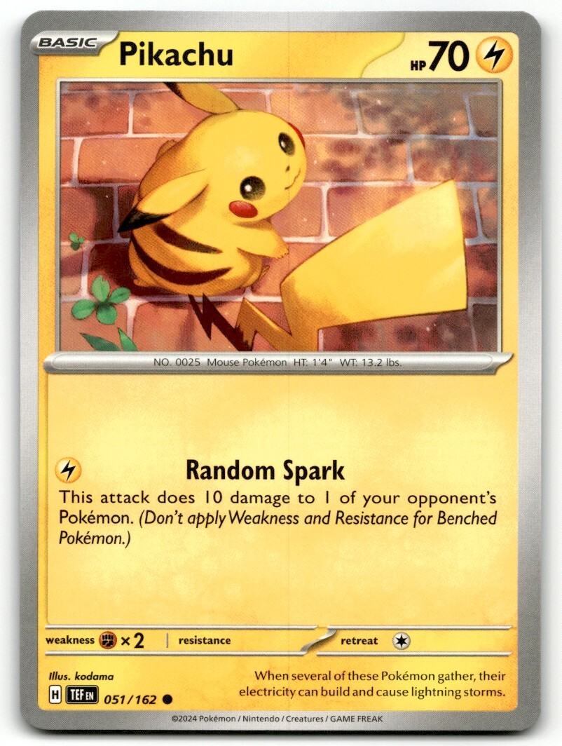 Pokemon Trading Card TCG Pikachu #51