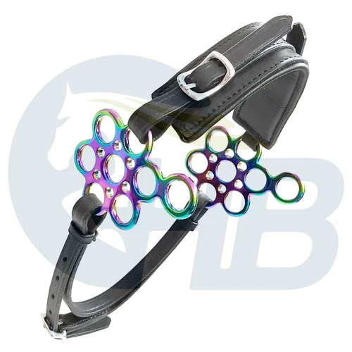 Flower Shank Leather Hackamore Bitless Bridle Many Shank Colour Options