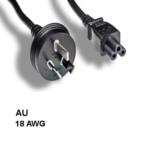 KNTK 6' Australia/New Zealand AC Power Cable IEC-60320 C5 to AS/NZS 4417 18AWG - Picture 1 of 1