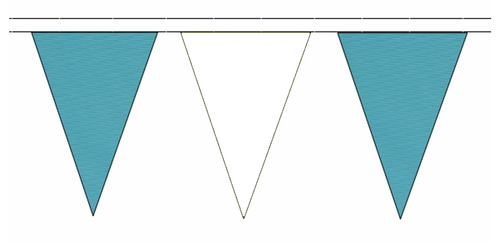 Sky Blue Triangular Coloured Flag Polyester Bunting - Premium Quality - Picture 36 of 41