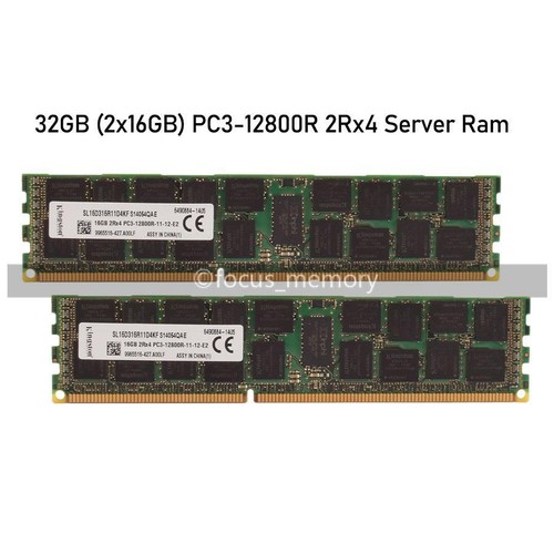 Kingston 16 GB 2Rx4 PC3-12800R Ram DDR3-1600MHz ECC REG RDIMM Server Memory 1.5V - Bild 5 von 16