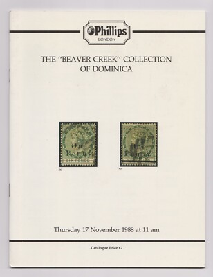 DOMINICA, die Sammlung ''BEAVER CREEK'', Auktionskatalog 1988