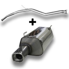 FOX Sportauspuff Racinganlage Peugeot 206 Limo CC 1.6 16V 1x88x79mm Absorber