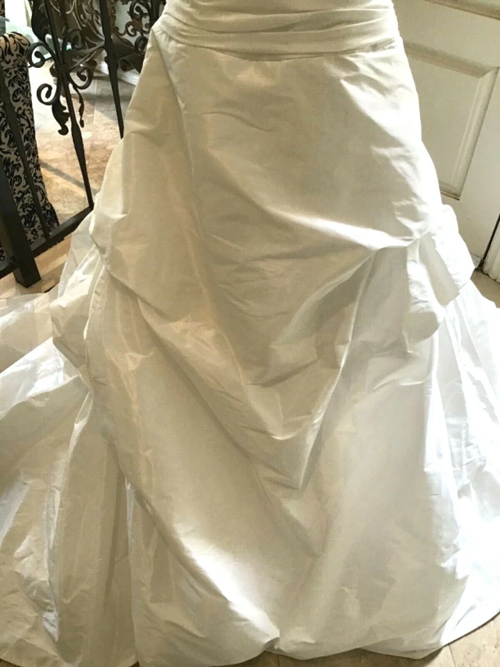 JOLI Vestido de Novia Vestido de Novia Tafetán Blanco Recoger Falda 10 Nuevo sin etiqueta Foto 3 de 4