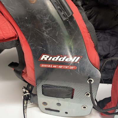 Riddell EVX L 46”/48” 19”/20” Football Shoulder Pads- Black/Red