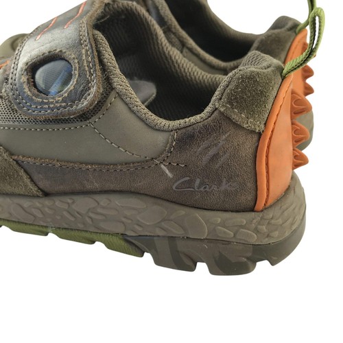 Clarks hiking shoe size 12.5 G junior khaki dinosaur style - Picture 3 of 14